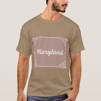 Maryland Monogram Boho Stil Pastell Rosa T-Shirt