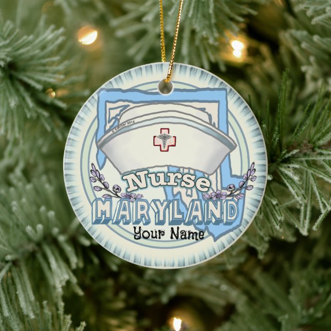 Maryland Nurse Keramik Ornament (Baum)