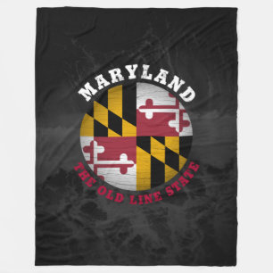 MARYLAND OLD LINE STAAT FLAG FLEECEDECKE