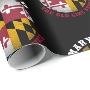 MARYLAND OLD LINE STAAT FLAG GESCHENKPAPIER