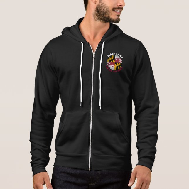 MARYLAND OLD LINE STAAT FLAG HOODIE (Vorderseite)