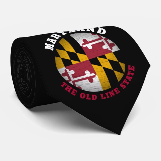 MARYLAND OLD LINE STAAT FLAG KRAWATTE (Gerollt)