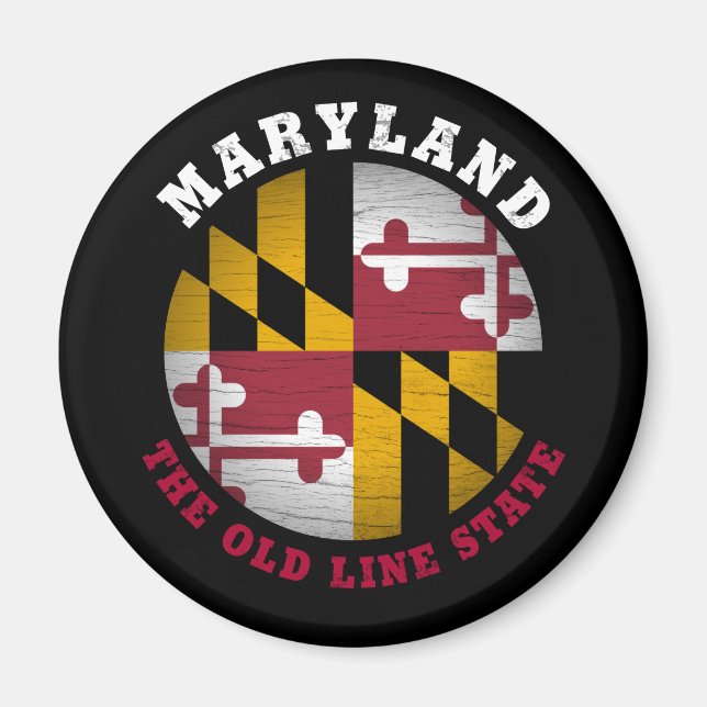 MARYLAND OLD LINE STAAT FLAG MAGNET (Vorne)