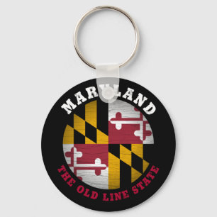 MARYLAND OLD LINE STAAT FLAG SCHLÜSSELANHÄNGER