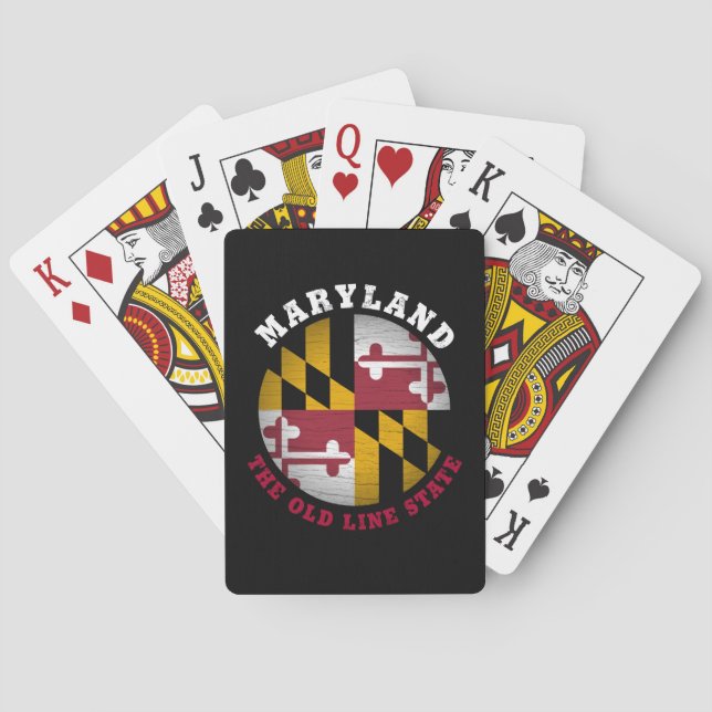 MARYLAND OLD LINE STAAT FLAG SPIELKARTEN (Rückseite)