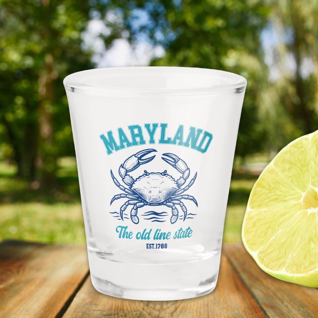 Maryland Old Line State Crab  Schnapsglas (Von Creator hochgeladen)