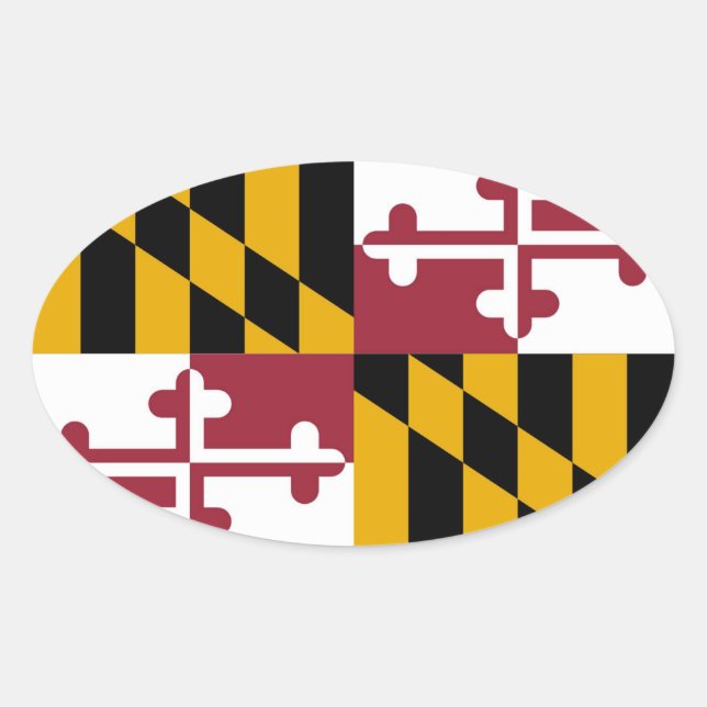 Maryland Ovaler Aufkleber (Vorderseite)
