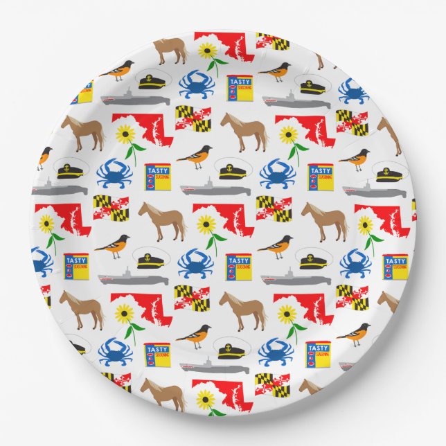 Maryland Pappteller (Vorderseite)