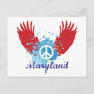 Maryland Peace Sign Postkarte