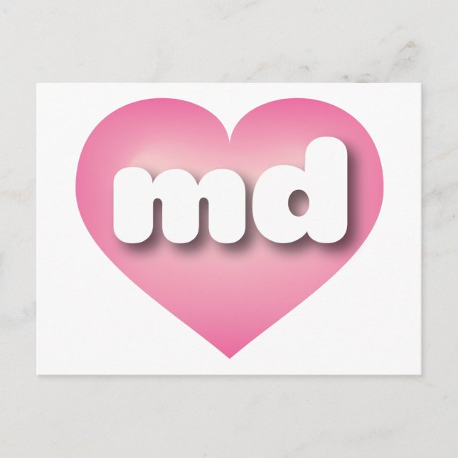 Maryland pink fade heart - I Liebe md Postkarte (Vorderseite)