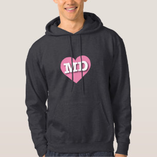 Maryland Pink Heart - I Liebe MD Hoodie