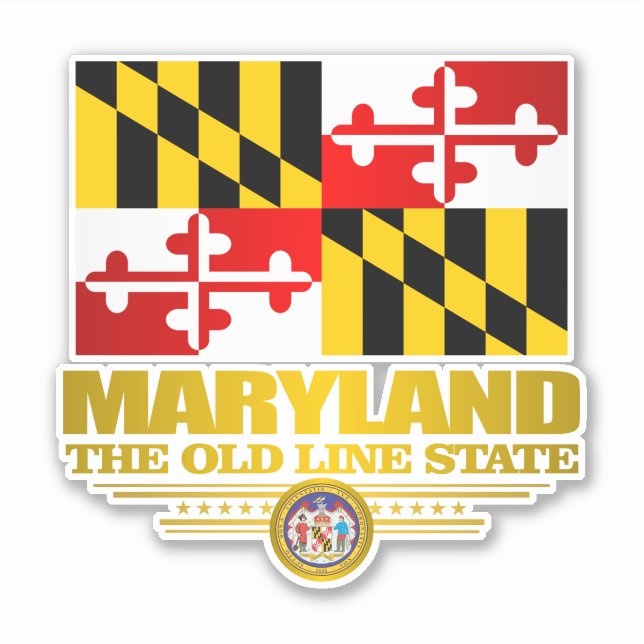 Maryland Pride Aufkleber (Vorderseite)