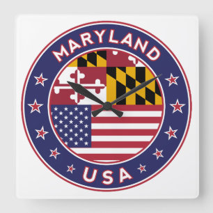 Maryland Quadratische Wanduhr