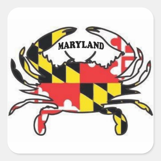 MARYLAND QUADRATISCHER AUFKLEBER (Vorderseite)