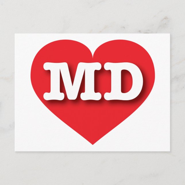 Maryland Red Heart - I Liebe MD Postkarte (Vorderseite)