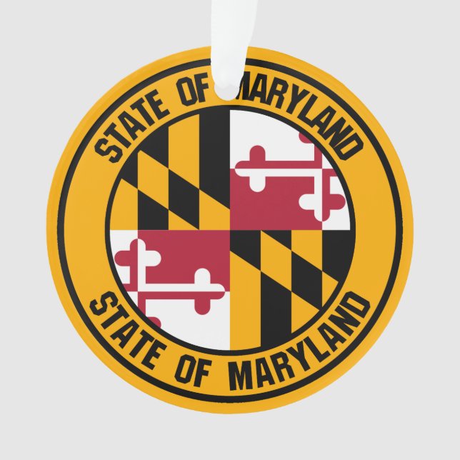 Maryland Round Emblem Ornament (Vorderseite)