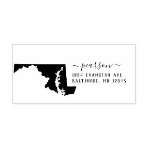 Maryland-Rücksendeadresse-Briefmarke Selbst-Mit Permastempel