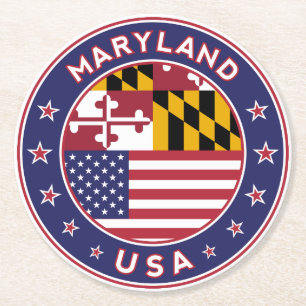 Maryland Runder Pappuntersetzer