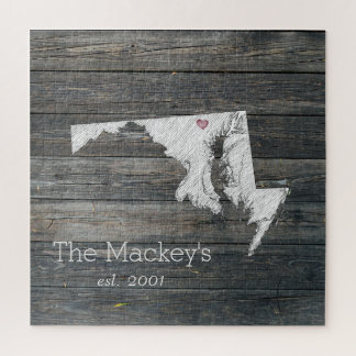 Maryland Rustikales Staats-Puzzle Puzzle