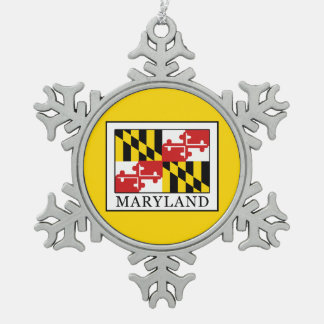 Maryland Schneeflocken Zinn-Ornament