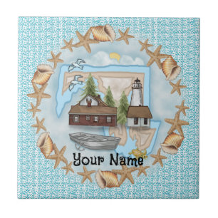 Maryland Shells Leuchtturm Kachel