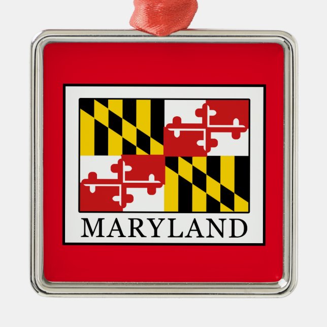 Maryland Silbernes Ornament (Vorne)