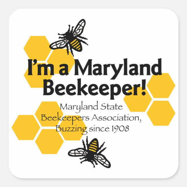 Maryland Staat Beekeepers Association Sticker (Vorderseite)