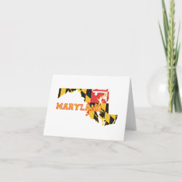 Maryland-Staat Flagge und Karten-Form-Anmerkung Karte