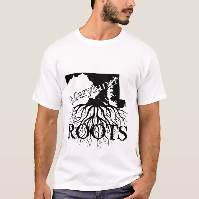 Maryland Staat Roots Shirt für Frauen oder Männer (Vorderseite)