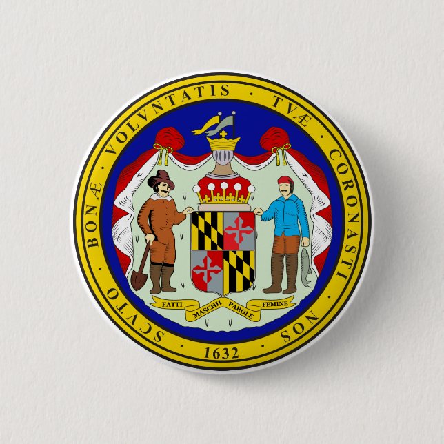 Maryland Staat Siegel Button (Vorderseite)