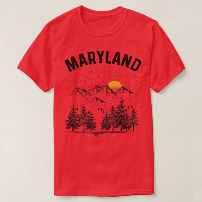 Maryland Staat Vintag Retro T-Shirt (Design vorne)