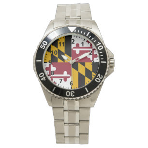Maryland-Staats-Flagge Armbanduhr