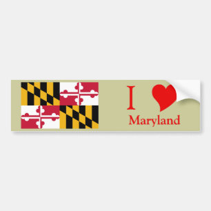 Maryland-Staats-Flagge Autoaufkleber