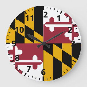 Maryland-Staats-Flagge Große Wanduhr