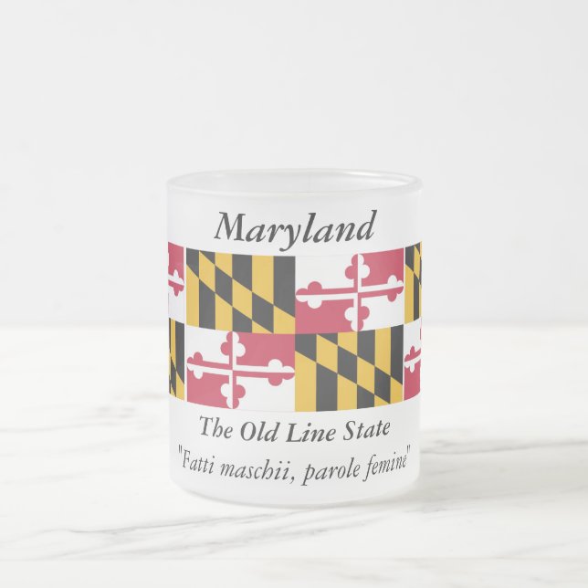 Maryland-Staats-Flagge Mattglastasse (Mittel)