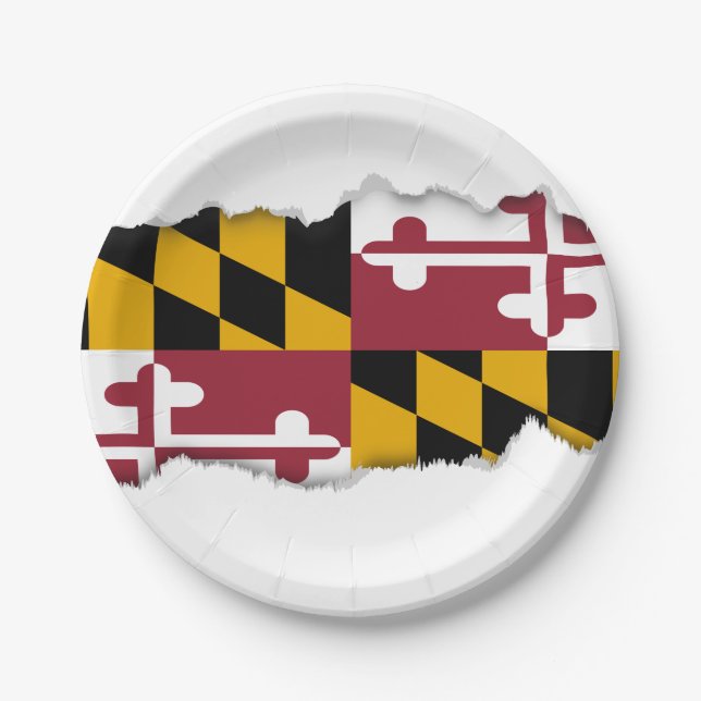 Maryland-Staats-Flagge Pappteller (Vorderseite)