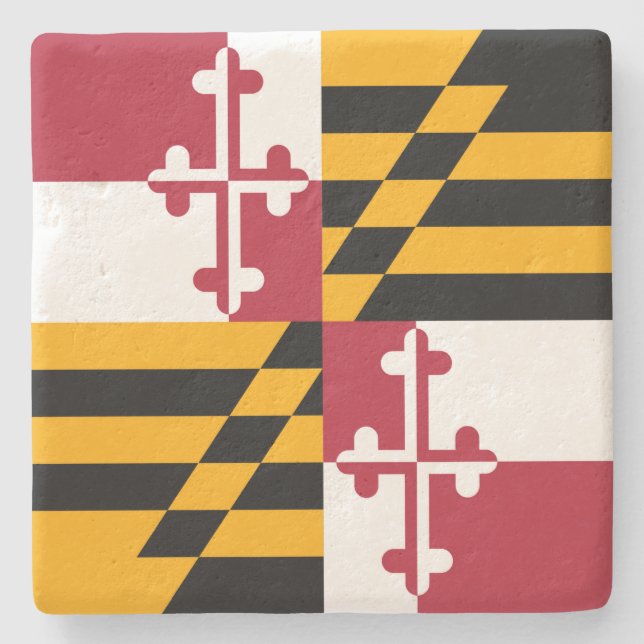 Maryland-Staats-Flaggen-Art-Dekor Steinuntersetzer (Vorderseite)