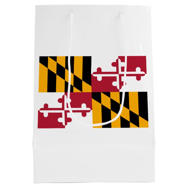Maryland-Staats-Flaggen-Entwurf Mittlere Geschenktüte (Rückseite)