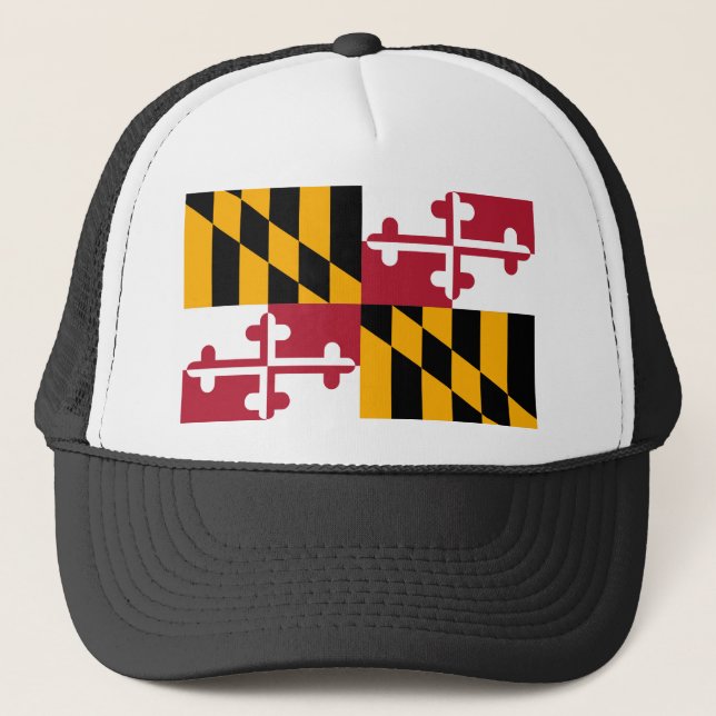 Maryland-Staats-Flaggen-Entwurf Truckerkappe (Vorderseite)