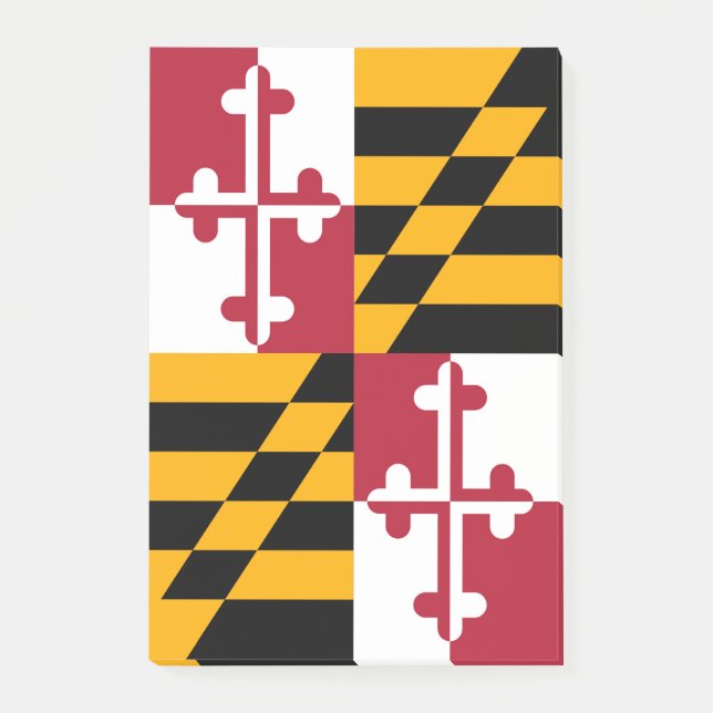Maryland-Staats-Flaggen-Entwurfs-Akzent Post-it Klebezettel (Vorderseite)
