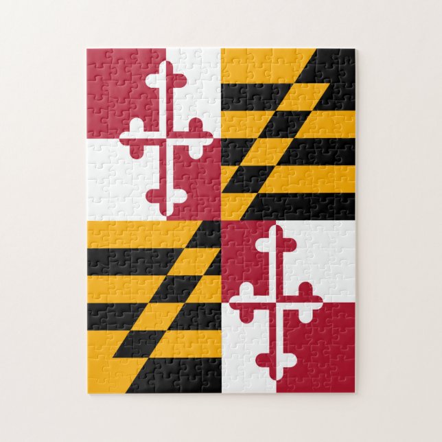 Maryland-Staats-Flaggen-Entwurfs-Akzent Puzzle (Vertikal)