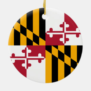 Maryland-Staats-Flaggen-Farbgrafik Keramik Ornament