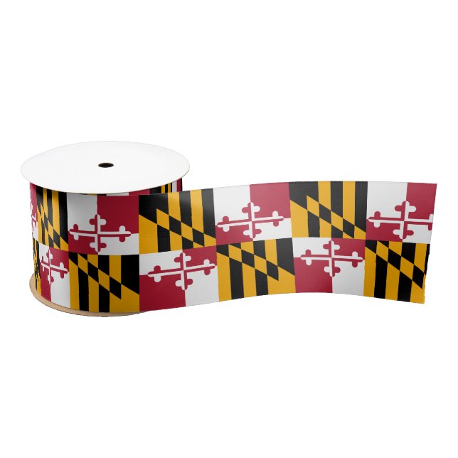 Maryland-Staats-Flaggen-festlicher Entwurf Satinband (Spule)