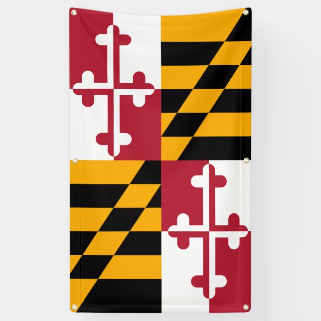 Maryland-Staats-Flaggen-stilvolle Dekor-Fahne Banner (Vertikal)