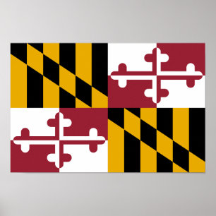 Maryland Staatsflagge Poster