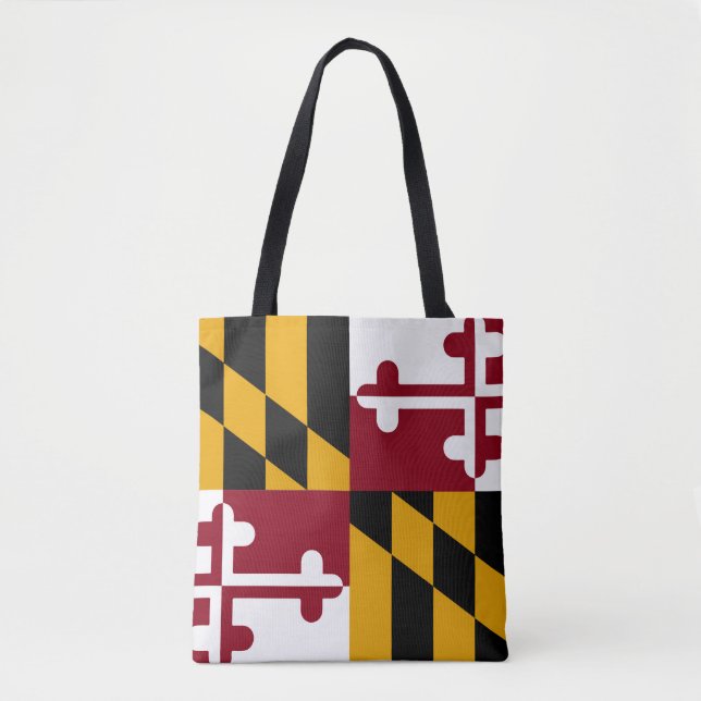 Maryland-Staatsflagge überall auf der Print-Tasche (Vorderseite)
