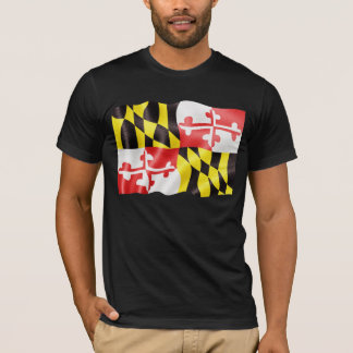 Maryland Staatsflagge weht T-Shirt