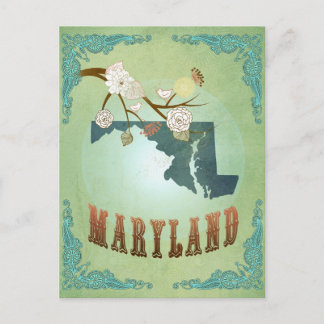 Maryland-Staatskarte – Grün Postkarte