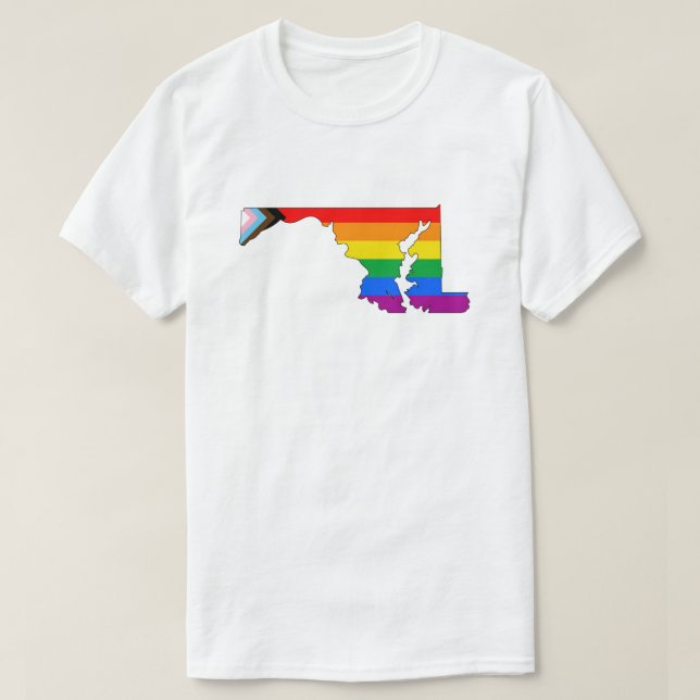 Maryland Staatsstolz LGBTQ Progress Prix T-Shirt (Design vorne)