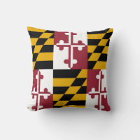 Maryland State Flag American MoJo Pillow